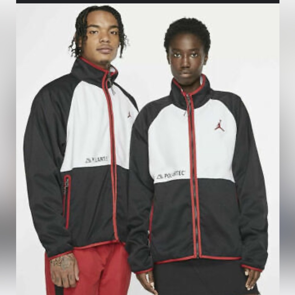 Jordan Performance Jacket in Black, White, and Red